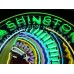 New Washington Gasoline Porcelain Neon Sign 48" Diameter